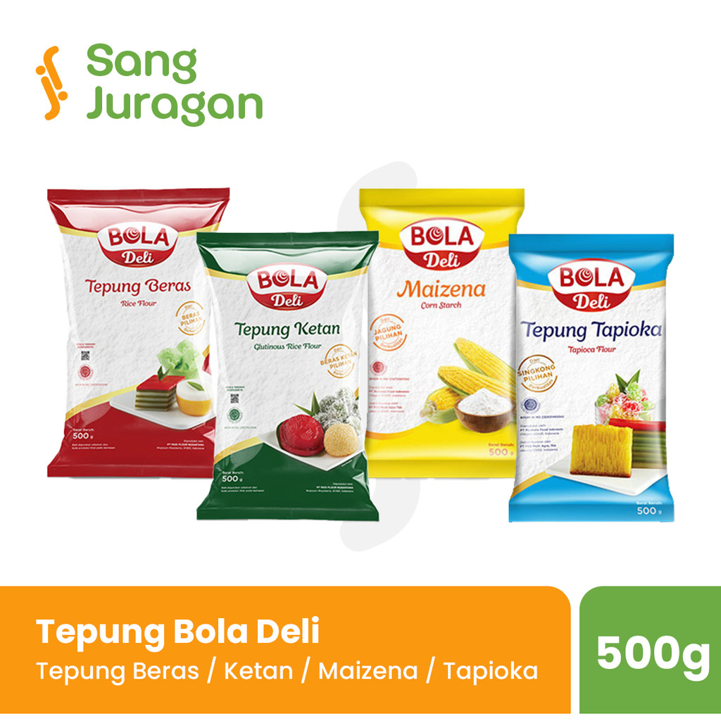 

Bola Deli Tepung Tapioka 500 gr / Bola Deli Tepung Beras 500 gr / Bola Deli Tepung Ketan 500 gr / Bola Deli Maizena 500 gr