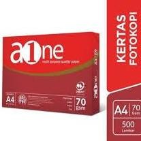 

Kertas Hvs A4 70 Gsm - Aone / A One 1(1rim) - 500 Lembar / Kertas Fotocopy / Kertas Print / Original AST
