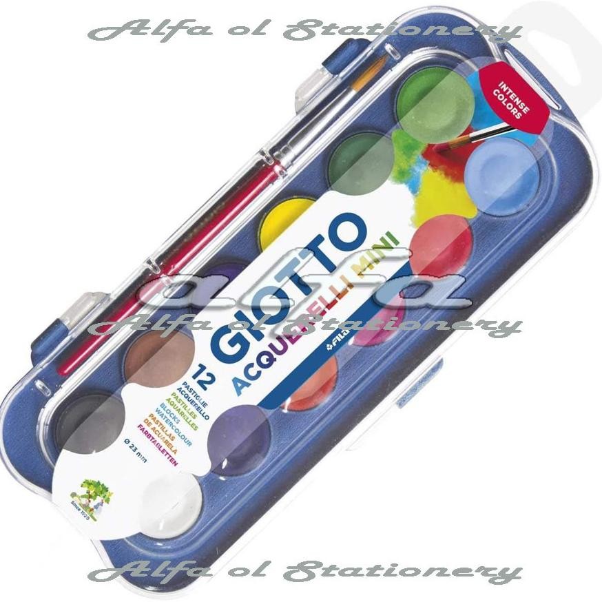 

Giotto Acquerelli Mini 12 colors - Water Color - Watercolour - Cat Air 12 Warna AST