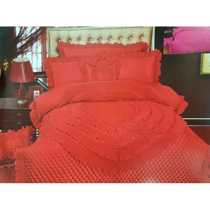 Bed Cover Dan Sprei Pengantin Satin Import Big Love