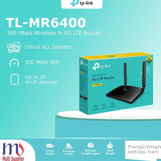 Tplink Mr6400 Tl Mr6400 Tl-Mr6400 300Mbps Wireless N 4G Lte Router New Stok