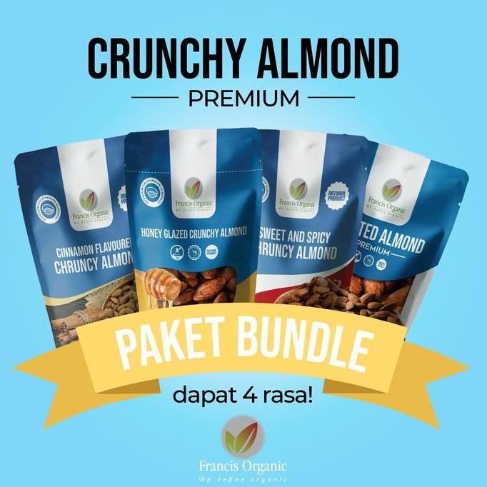 

Crunchy Almond / Roasted Almond 4Pcs Bundle - By Francis Organic
