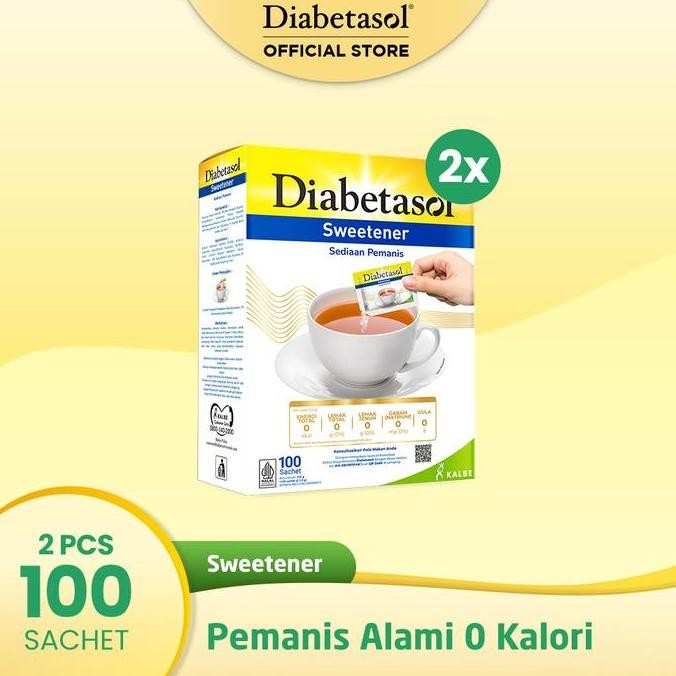 

Twin Pack Diabetasol Sweetener No Calories 100X1.5G