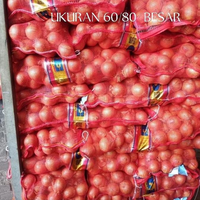 

Promo Bawang Bombay 20Kg Import/60-80/Bawang Bombay 1 Karungan/1 Sak