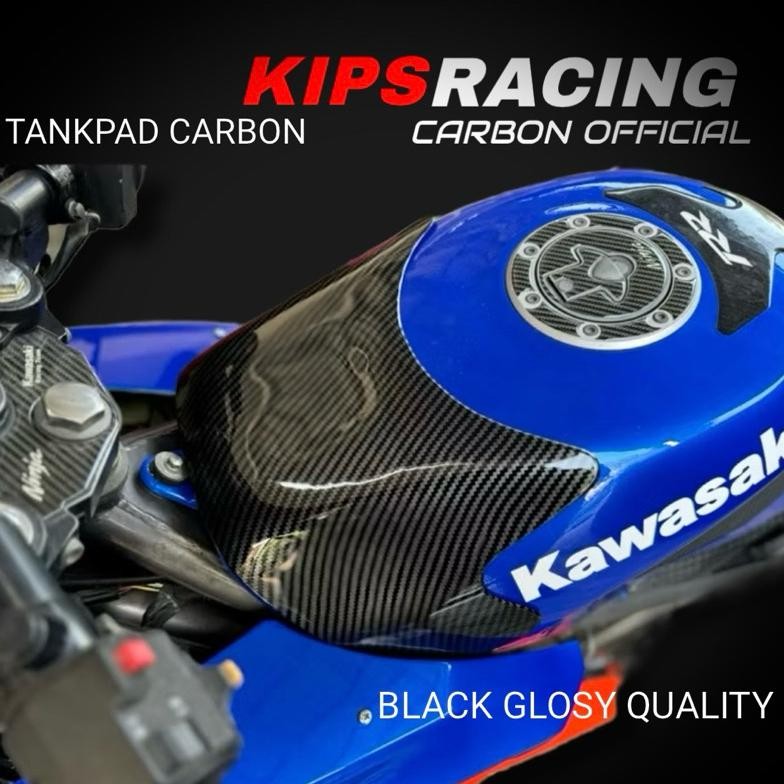 thom cover tangki ninja rr new rr old carbon glosy m2 ninja rr new carbon pelindung tangki carbon ni