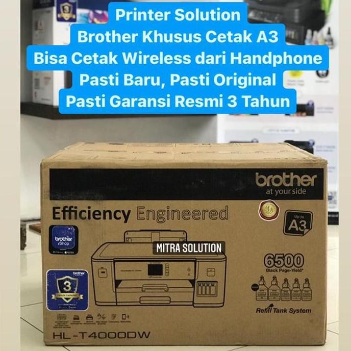 Printer A3 Brother Hl T4000Dw Resmi T4000Dw Hlt 4000Dw Wireles New Stok