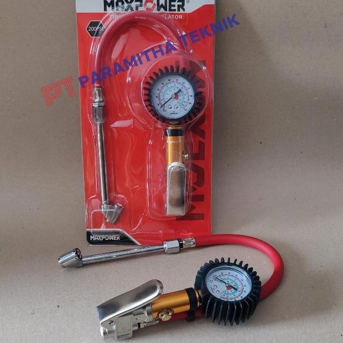 Tire gauge heavy duty / tire pressure inflator 200 psi / alat ukur ban loader truk mobil besar isian