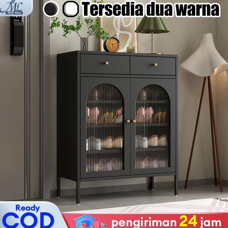 Rak Sepatu Tertutup/Lemari Sepatu Besi/Lemari Sepatu Minimalis/Rak Sepatu Besi Kuat Tebal