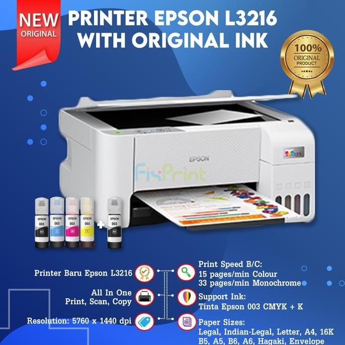Printer Epson L3216 New, Printer Epson L3216 New, Printer Epson L3216 New Stok