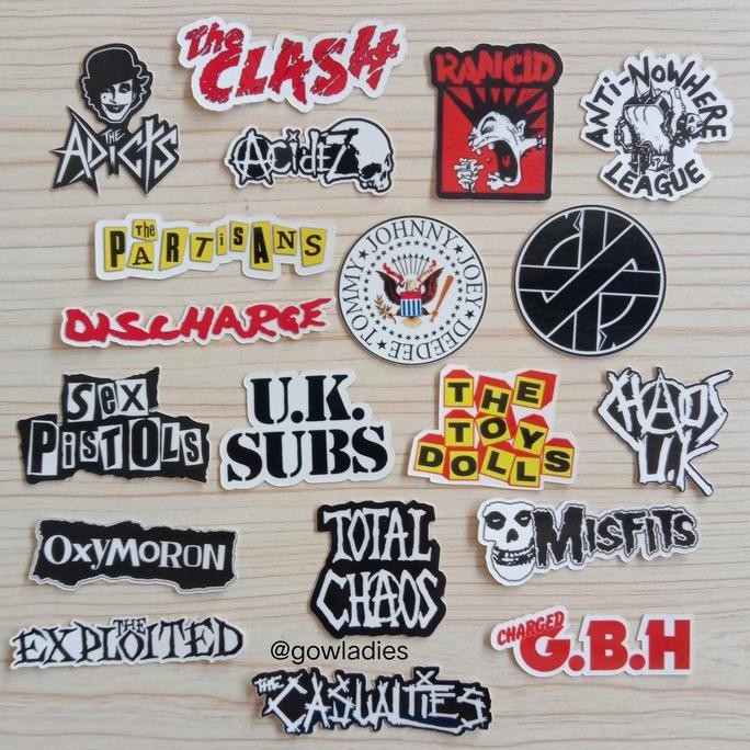 

Sticker Band Punk Rock Street Punk Isi 19 Pcs Co