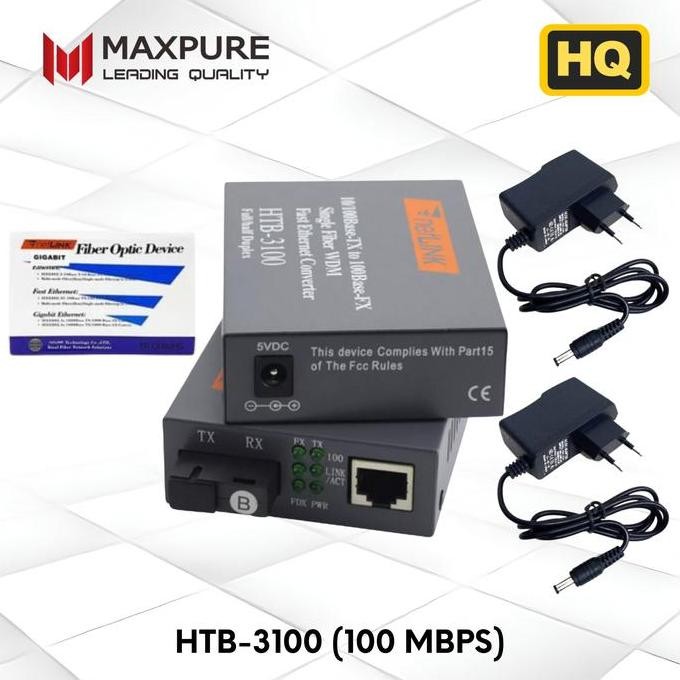Netlink Htb-3100 Media Converter Fiber Optik Fiber Optic Htb3100 New Stok