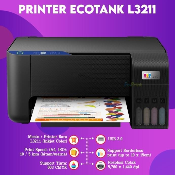 Printer Epson L3210 Ecotank All In One - Pengganti Epson L3110 New Stok