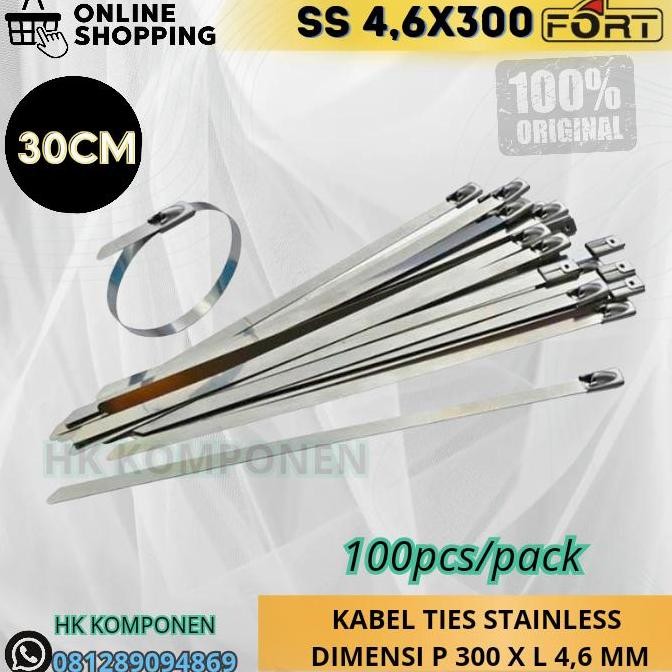 

Kabel Ties Stainless Steel 30Cm Ss4,6X300 Fort Co