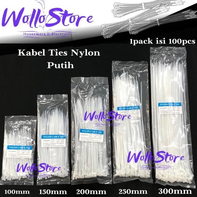 

Kabel Ties Putih 10Cm/ 15Cm /20Cm /25Cm /30Cm Harga 1Pack Isi 100Pcs Co