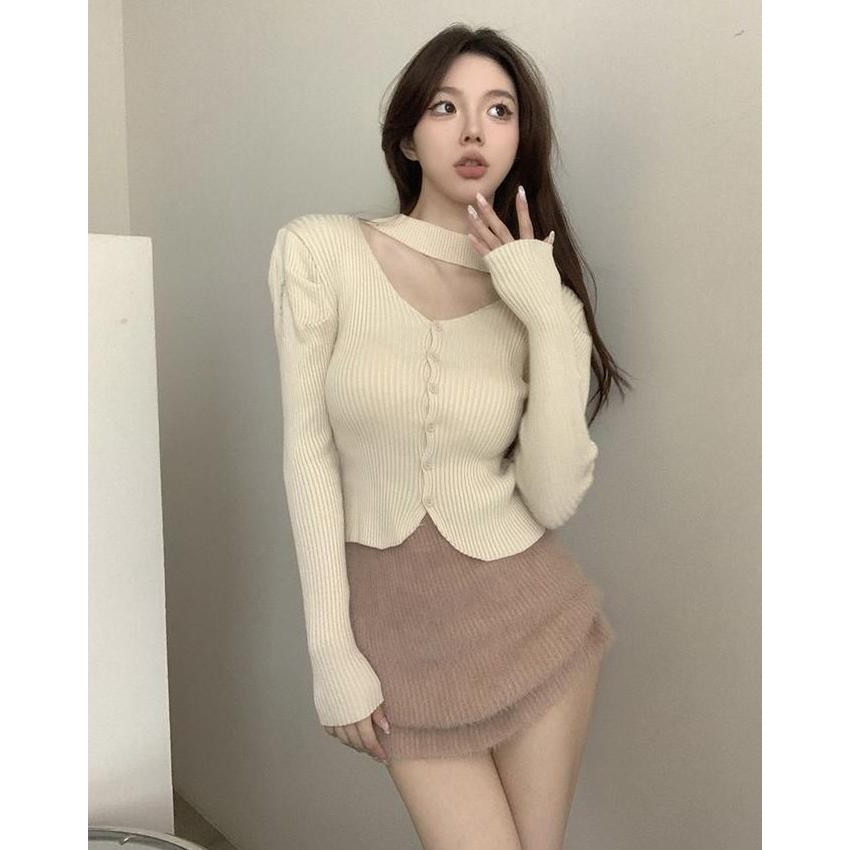 [PREMIUM]Berynette 0328 Atasan Rajut Import Premium Tanpa Lengan RM RA | Atasan Wanita Korea Import 