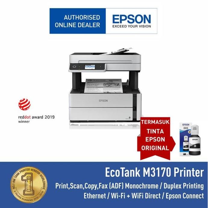 Printer Epson M3170 M-3170 M 3170 Inkjet Monochrome Resmi New Stok