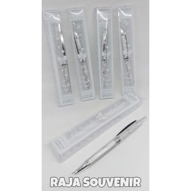 

ISI 50 SOUVENIR PULPEN PERAK KEMAS MIKA SOUVENIR PULPEN MURAH PULPEN SILVER MURAH