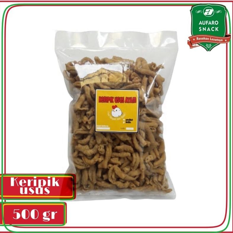 

KERIPIK USUS AYAM GURIH 500 GRAM / USUS CRISPY PEDAS KILOAN AUFARO SNACK