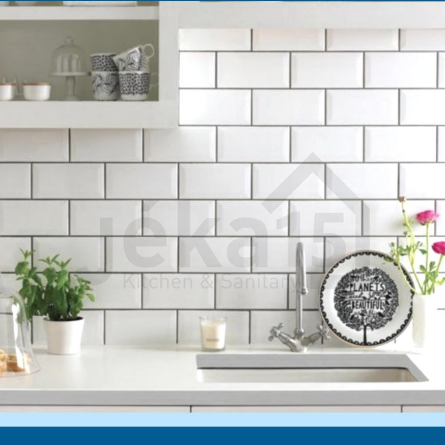 KERAMIK DINDING PUTIH BEVEL | KERAMIK SUBWAY