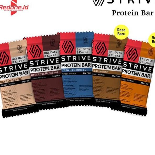 

Strive Protein Bar 24Gram Bpom Halal