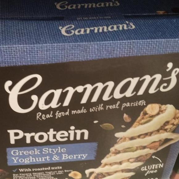 

Carmans Protein Greek Style Yoghurt Berry Bar Gluten Free 5 Bars