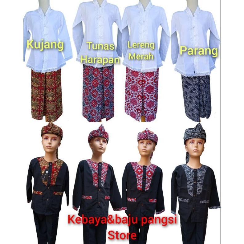 couplean_stelan baju kebeya-pangsi anak sekolah, baju adat jawa barat usia 3_12 tahun AST