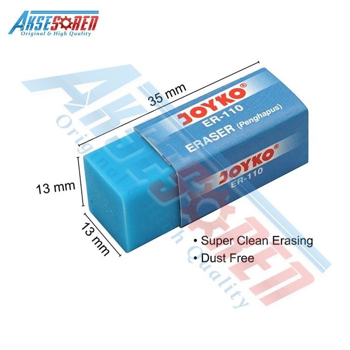 

Penghapus Pensil Kecil Joyko [ER-110/40 pcs] / Stip 2B Eraser Pencil [1 Box]