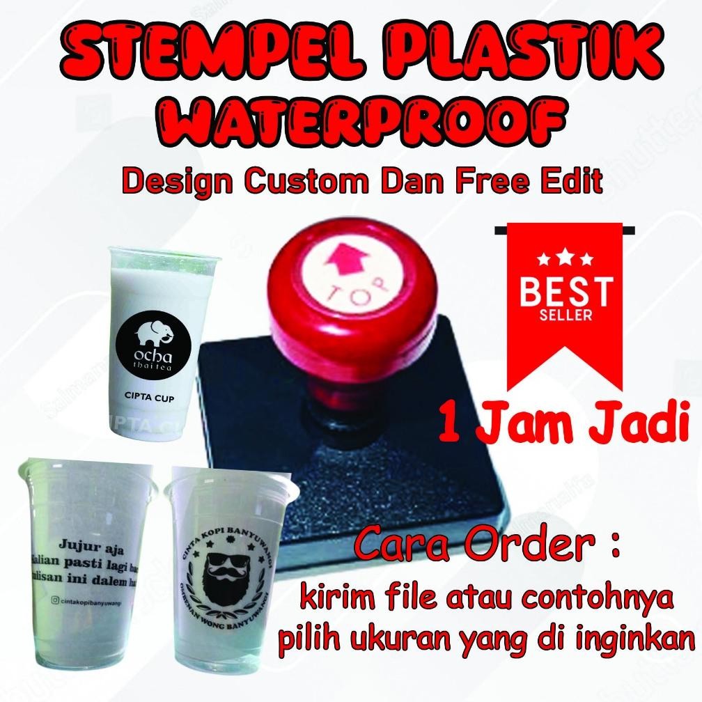 

stempel Gelas Cup / Plastik / MIka /Sterofoam /Custom-Free Tinta 5 ML