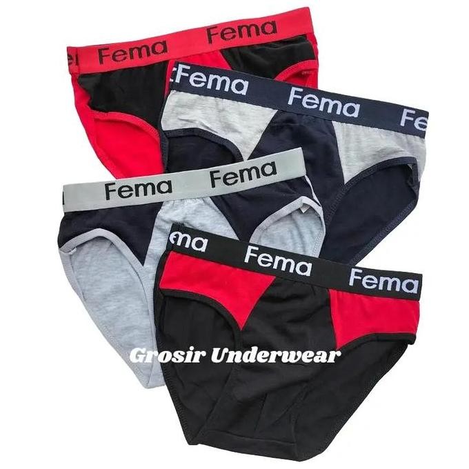 New 12 Pcs Celana Dalam Cowok Pria Chuan Kedo Ck Fema Katun Boxer Dewasa Pendek Motif Ready