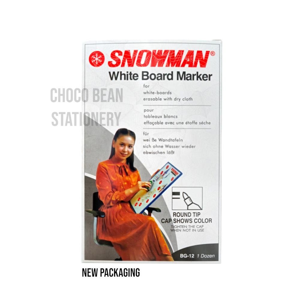 

[ 1 Lusin ] Spidol Papan Tulis Snowman BG12 / Snowman Whiteboard Marker BG-12