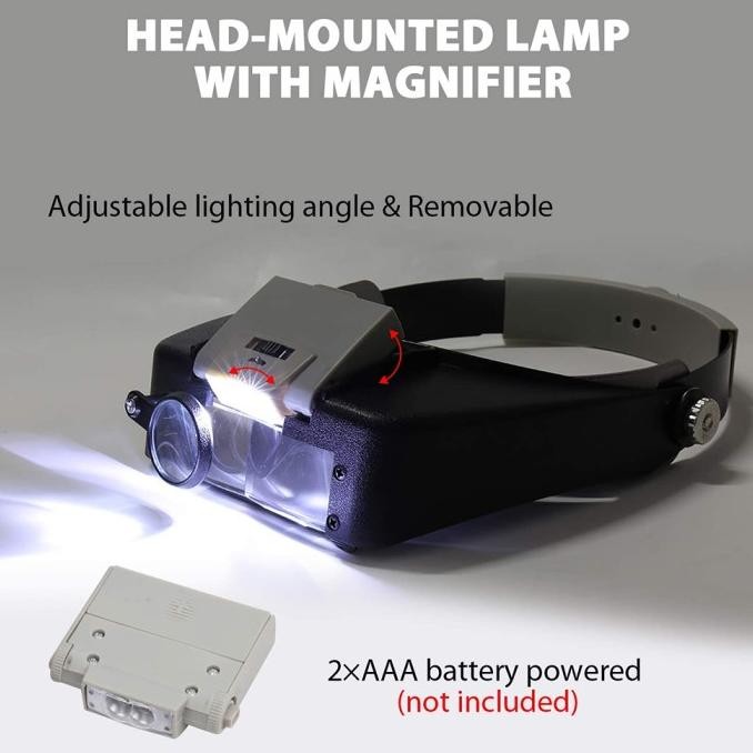 

Kacamata Pembesar LED AB67 / Kaca Mata Servis / Lampu Reparasi la