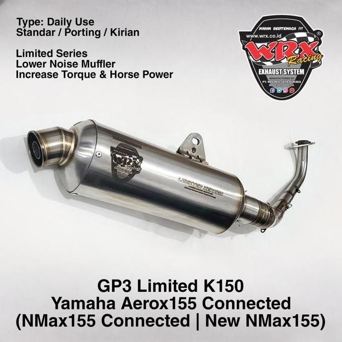 Knalpot Wrx Gp3 Limited K150 New Aerox 155 New Nmax Terbaru