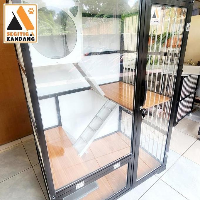 Kandang Kucing Aluminium 1 Pintu Besar