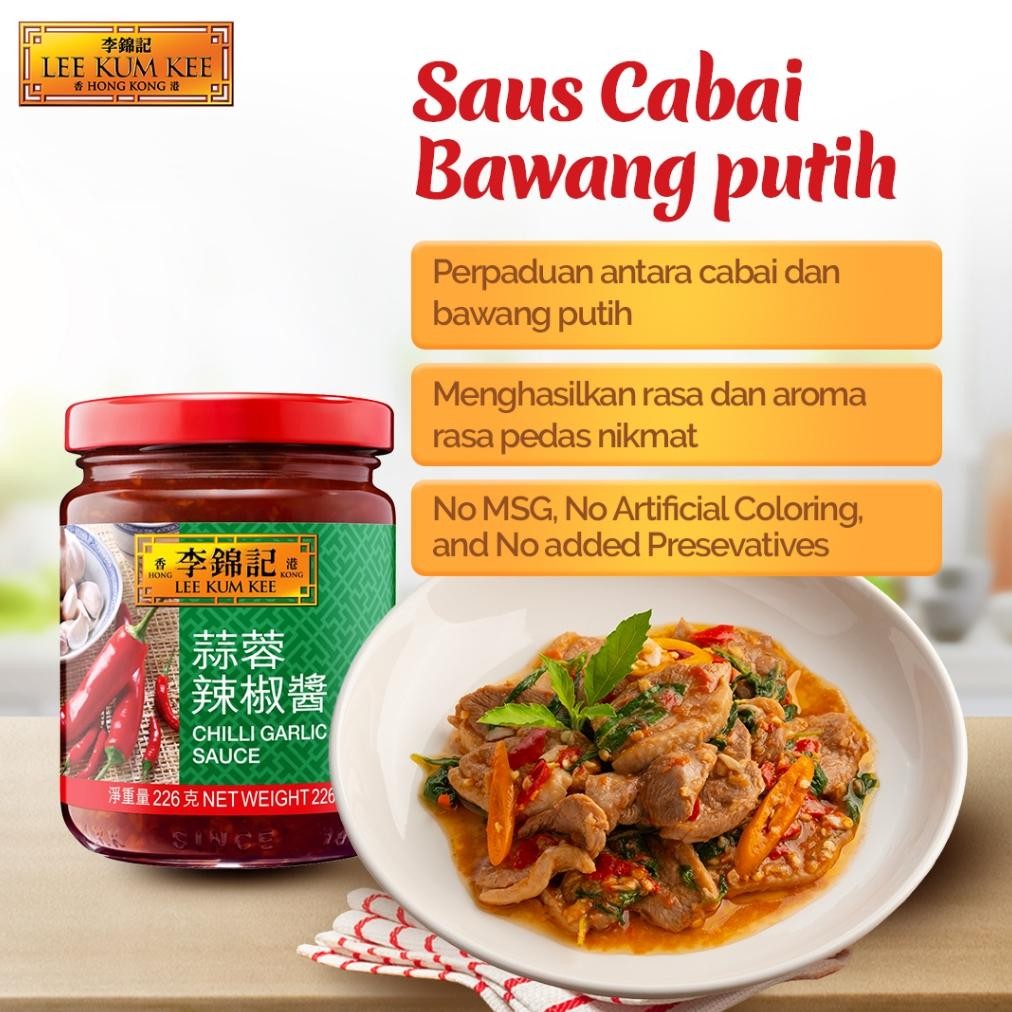 

LEE KUM KEE Kecap Asin Hitam Soy Sauce Dark & Chili Garlic Sauce Saus Cabai Bawang Putih