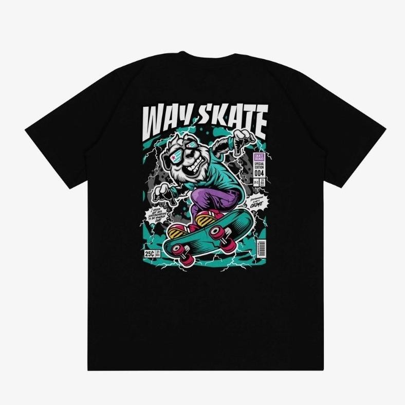 Promo Kaos Distro Way Skate T-Shirt Kaos Distro Pria Wanita