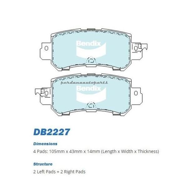 Kampas Rem Mazda CX5 CX-5 (Belakang)