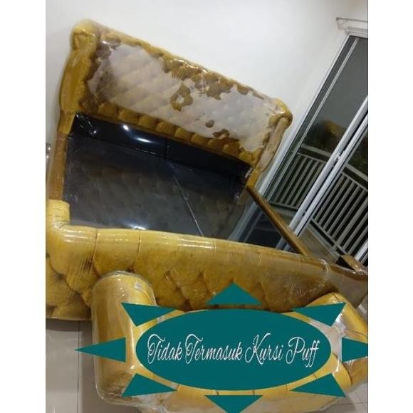 Divan Mewah / Difan + Sandaran Maharani Kain Bludru