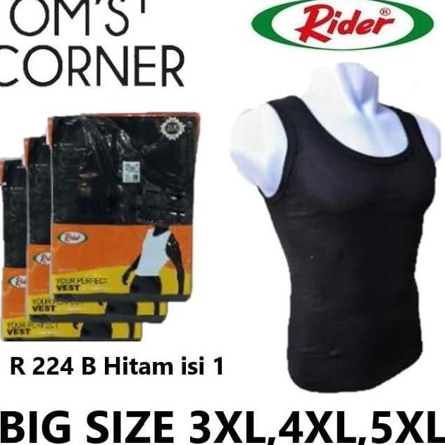 Singlet Rider Bsize Jumbo 3Xl 4Xl 5Xl Kaos Dalam Pria Hitam