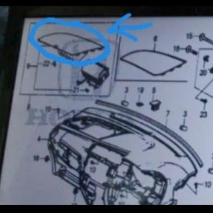 Cover Airbag Dashboard Honda Brio Facelift Original Harga Bersaing