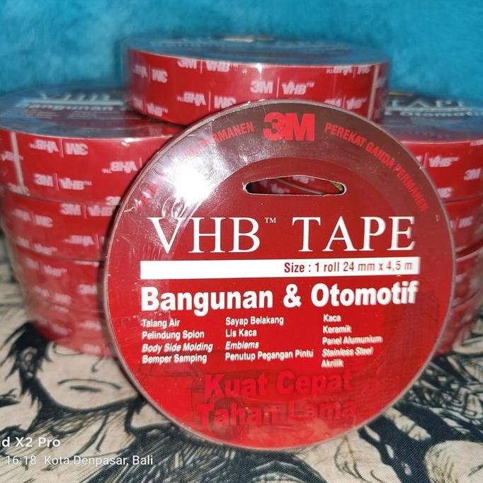 

HRG DISKON Double Tape VHB 3M Original Ukuran 24 mm x 4.5 mtr - Tahan Lama dan Merekat dengan Baik - Stainless, Roll