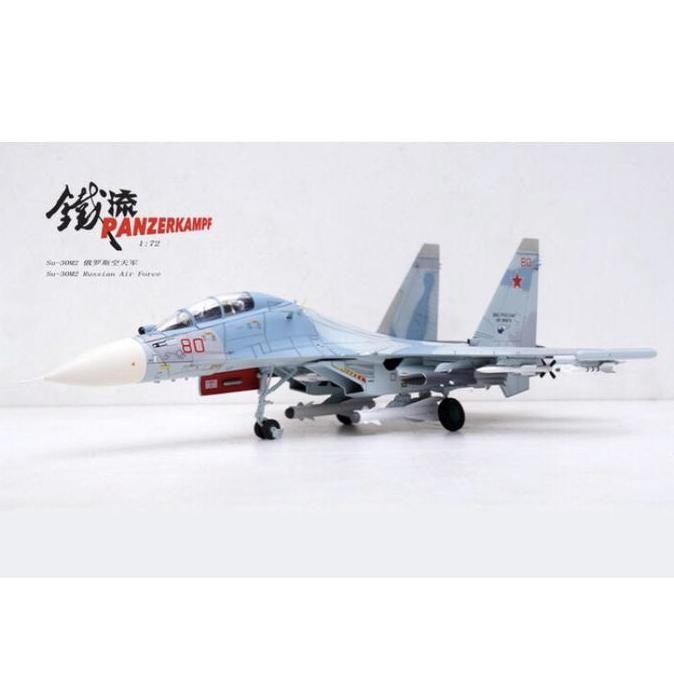 Diecast Pesawat Tempur Sukhoi Su-30M2, Russian Af #80 1/72 By Panzerkampf