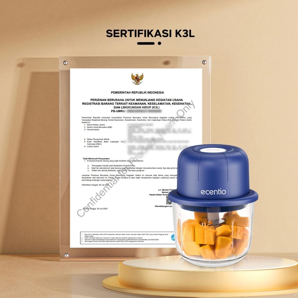 grosirecentio Kaca Mini Chopper Blender Portable 6 blades Bumbu kapsul Alat 304 stainless steel Elec