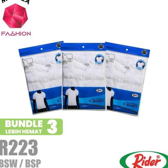 Isi 3 Pcs Kaos Dalam Oblong Pria Round O Ne Rider R 223 R223Bp Abu Hitam Katun Kerah Nyaman Panjang 