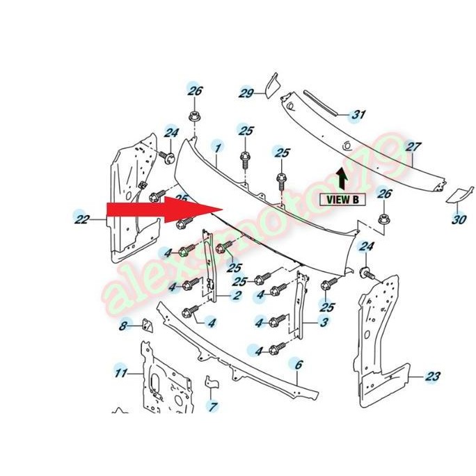 Kedok body panel depan suzuki new carry orinal SGP