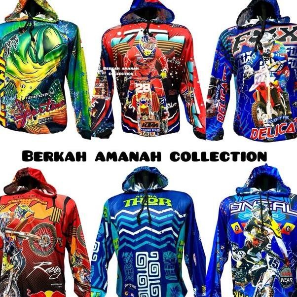 Baju Balap Dewasa Kupluk Kaos Balap Topi Dewasa Baju Trail Motorcross Jersey Balap Dewasa Atasan Bal