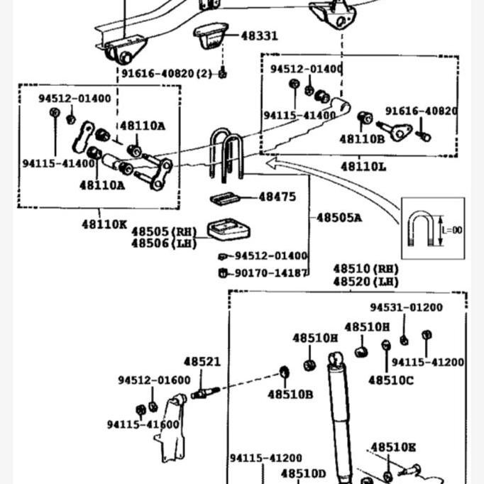karet stopper hardtop fj40 bj40 spring bumper gum depan kiri ori