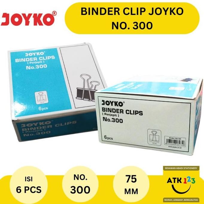 

SALE Binder Clip / Penjepit Kertas / Klip Kertas Joyko No. 300