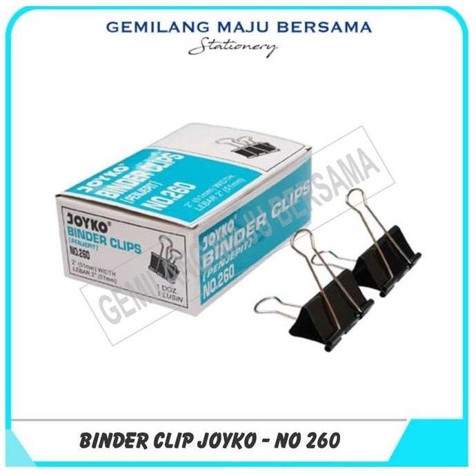 

MURAH Binder Clip Joyko 260 (Harga Per Lusin = 12 Pcs)