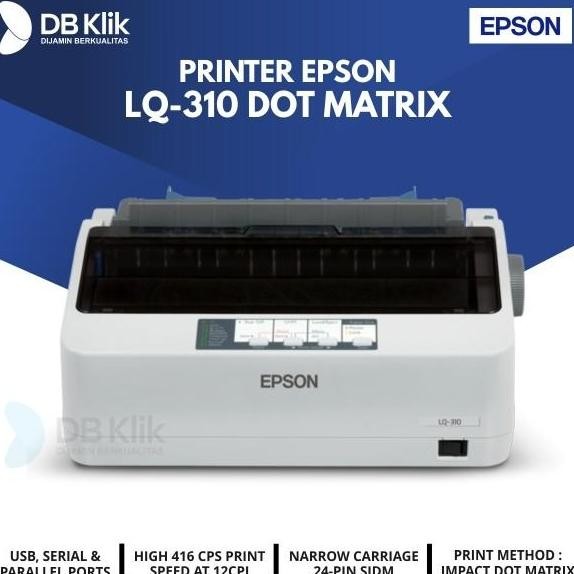 Printer Epson Lq-310 Dot Matrix - Epson Lq 310 Dot Matrix Printer New Stok