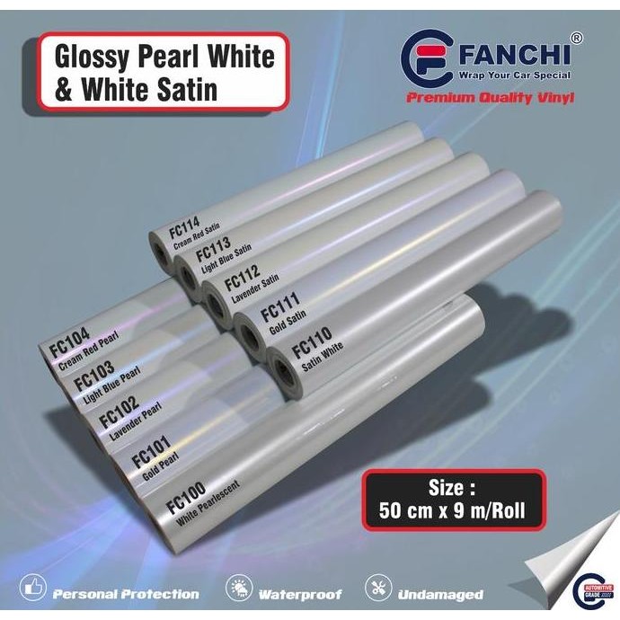 

BRG BARU Sticker Fanchi White Pearl 50 cm (meter)